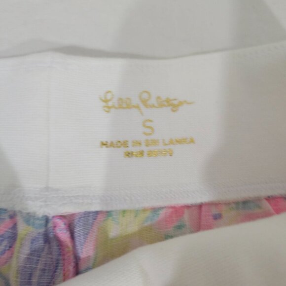 Lilly Pulitzer S Beach Palazzo Pants Tropical Floral Print Multi-Color Cotton - Picture 2 of 6